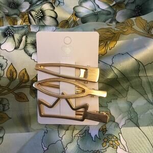 Gold Crown Shaped Clips - Set of 3